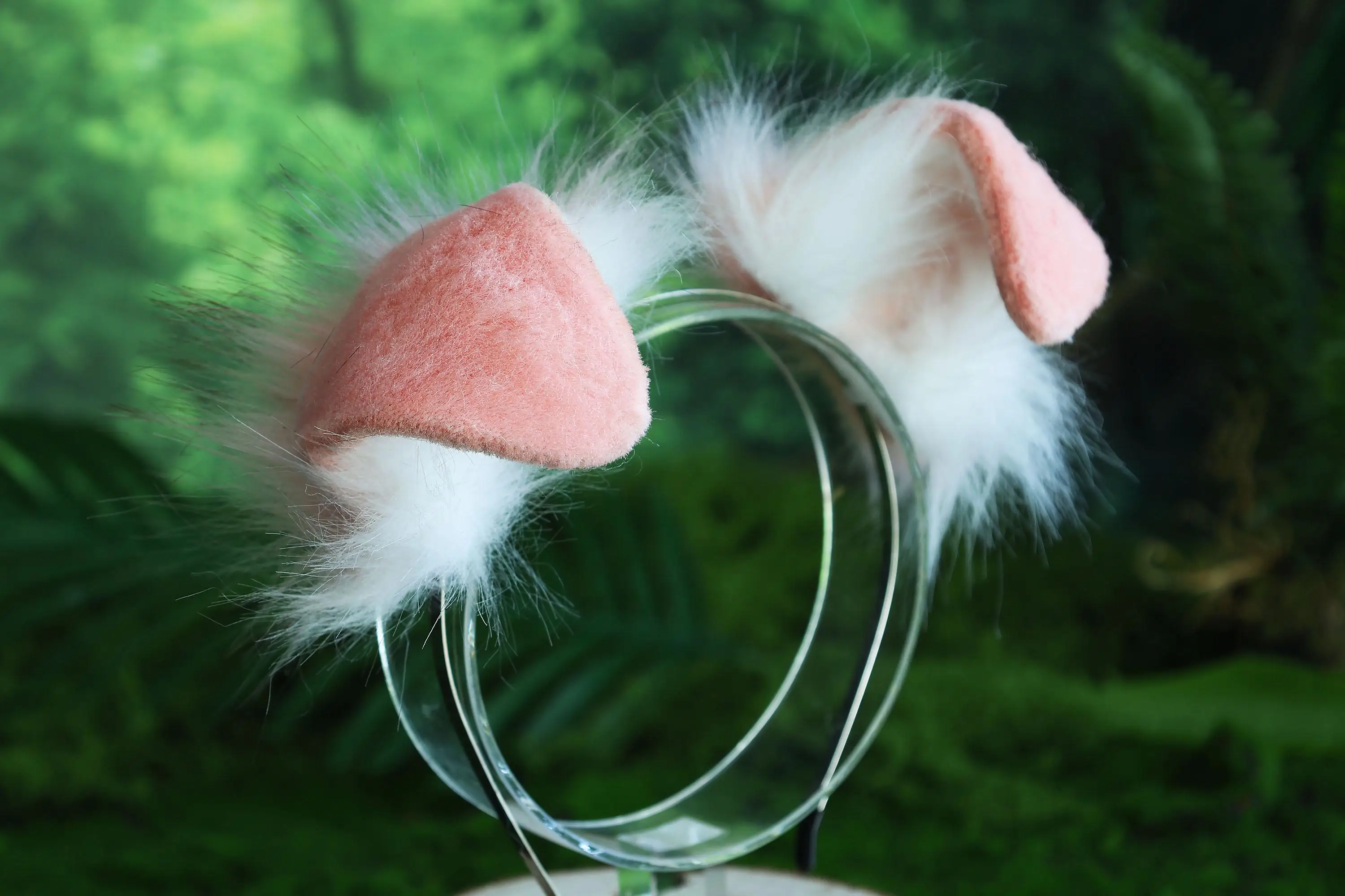 Cute dog ears and tail set, dog cosplay costume, animal ear headband, faux fur tail, Halloween accessory, anime convention 3