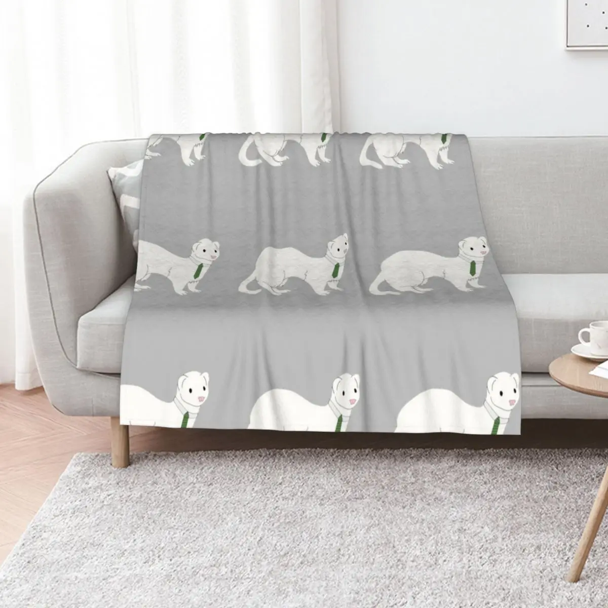 

Draco Malfoy as a ferret Throw Blanket Cozy Throw Blanket for Bed Sofa Chair
