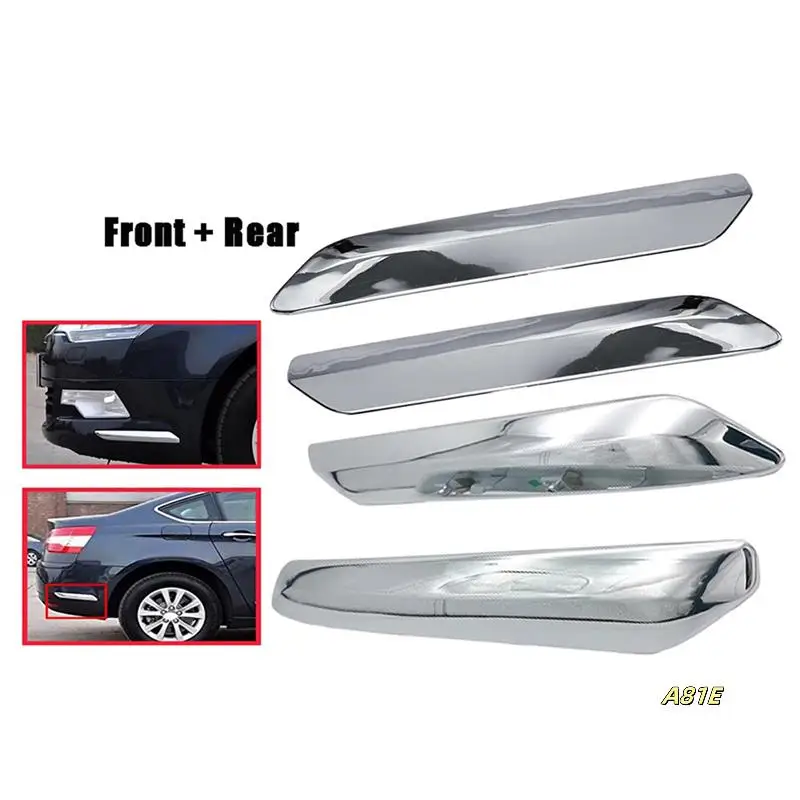 

12Pcs Car Front+Rear Bumper Strip Cover Trim Chrome Decoration For Citroen C5 2009 2010 2011 2012