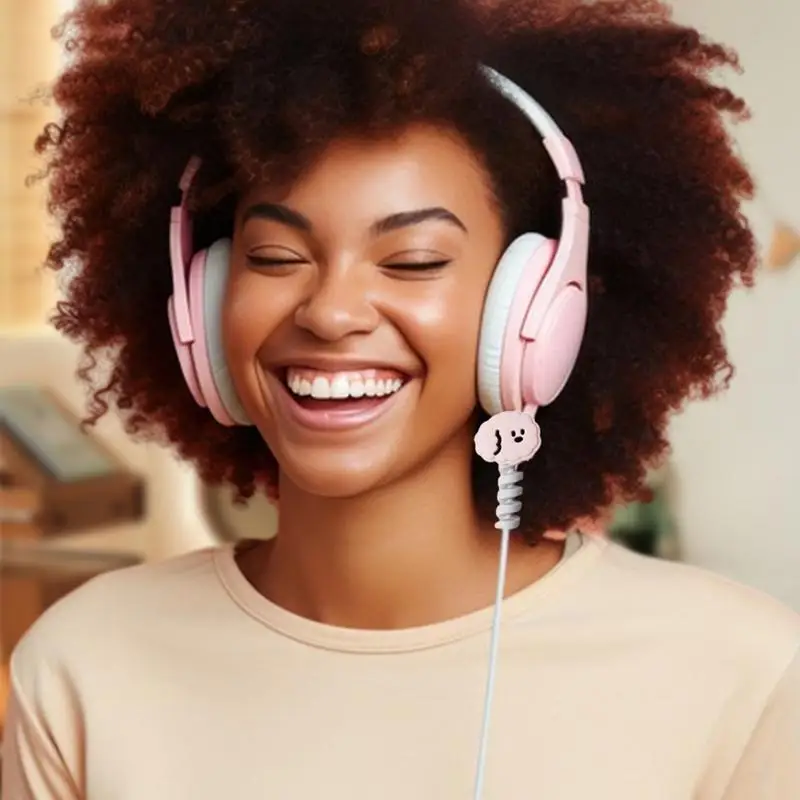 ตัวจัดระเบียบสายชาร์จซิลิโคนสัตว์สำหรับสายชาร์จอุปกรณ์ประหยัดสายไฟน่ารักสำหรับสายชาร์จ USB สีสันสดใส