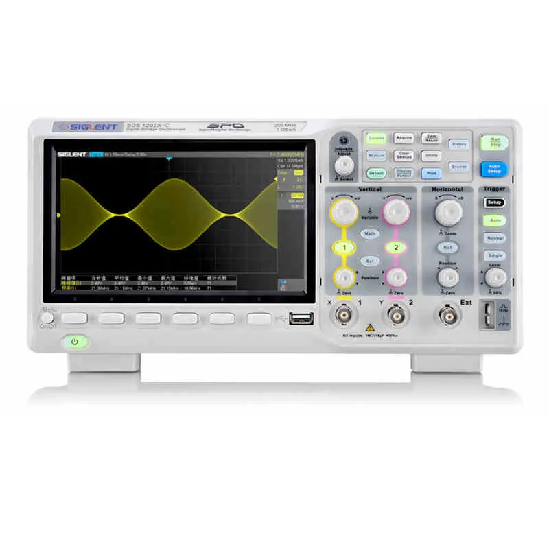 SDS1102X-C 2-Channel 100 Trillion-Hz Bandwidth Super Fluorescent Digital Oscilloscope With 7-inch LCD