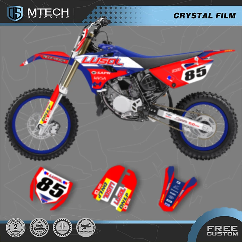 

DSMTECH наклейка на мотоцикл, наклейка с индивидуальной графикой, полный фон для YAMAHA YZ85 YZ 85 2015 2016 2017 2018 2019-21 YZ-85 008