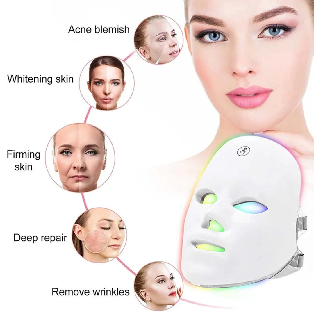 Led Foton Beauty Mask Reparatie Beschadigde Huid Home Face Beauty Instrument Anti Aging Face Lifting Beauty Apparaat