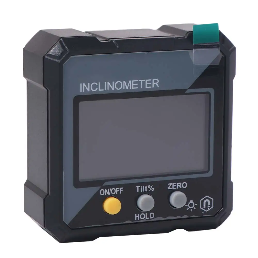 Waterproof Electronic Angle Protractor LCD Backlight Single-sided Magnetic Slope Meter High-precision Digital Inclinometer
