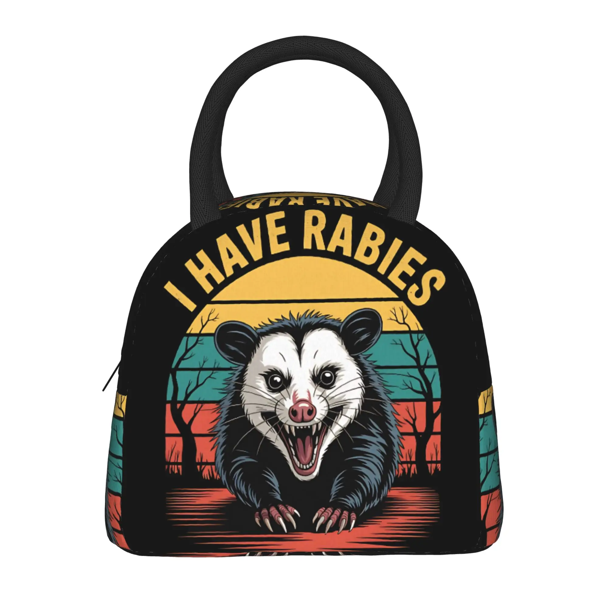 Custom I Have Rabies Funny Animal Meme Lunch Bag For Girls Lunch Box Fashion Travel Cooler Bag Insulated Thermal Tote Handbags