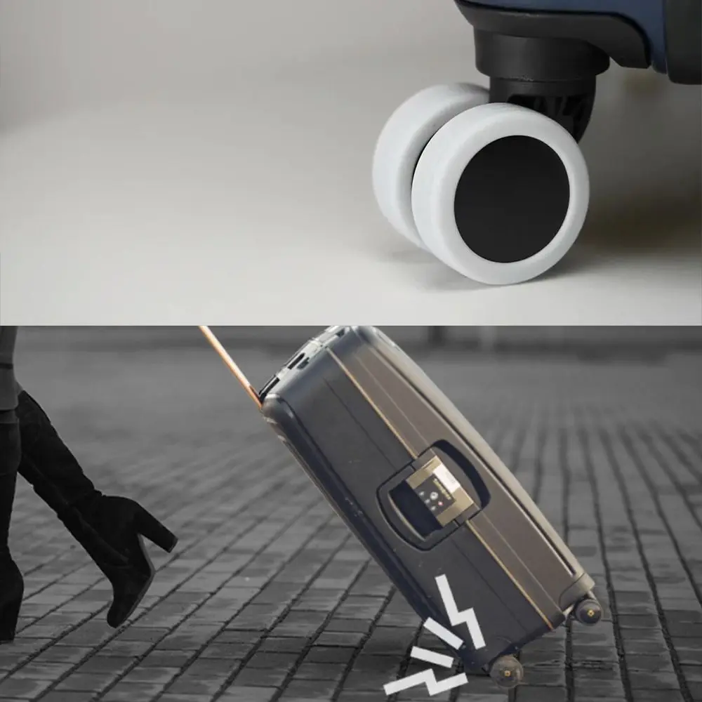 

Комплект из 4/8 шт. силиконовых защитных накладок для колес чемоданов, предотвращающих износ осей и колес, защитные чехлы для колес чемоданов