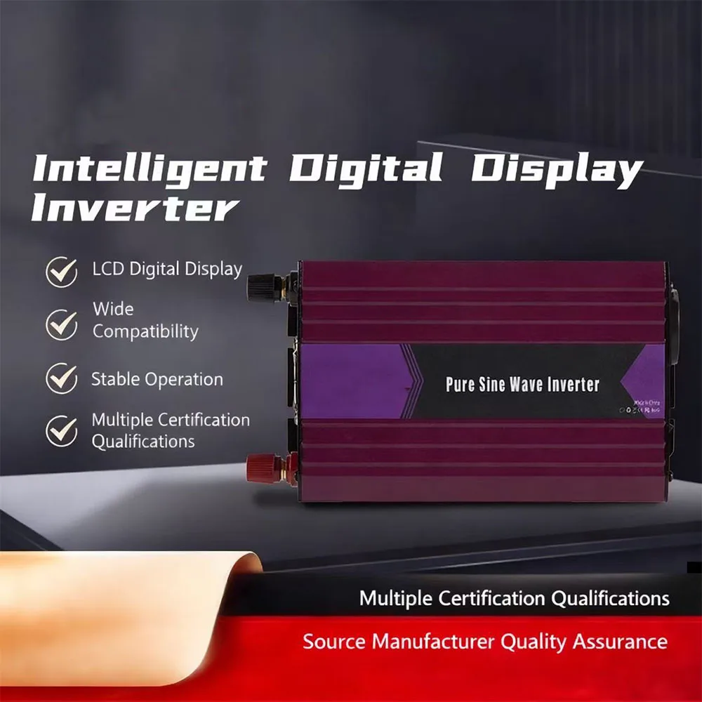 

High Power Pure Sine Wave Inverter 1KW-20KW DC 12V/24V/48V To AC 220V Voltage Converter For Vehicle Home Solar Use