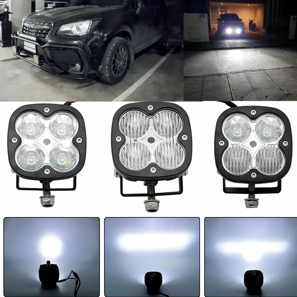 

Universal 3 Inch 40W LED Work Light Square Waterproof Driving Lamp Off Road Fog Lamp For Auto Pickup Truck 12V 24V