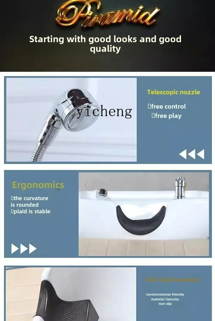 

shampoo bed barber shop special semi-lying bed with integrated water heater hair salon flush bed hair salon