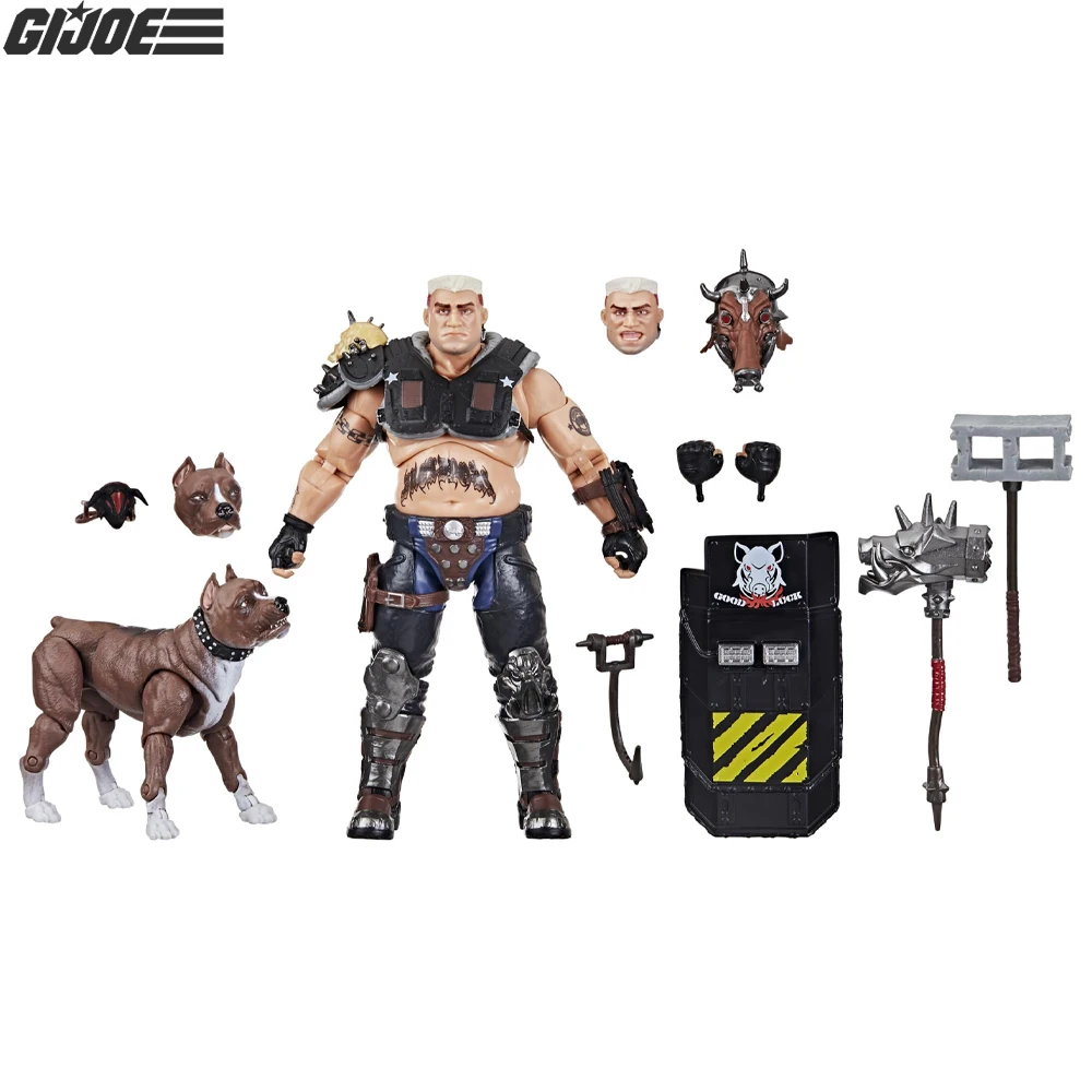 

G.i. Joe Classified Series #135, Dreadnok Road Pig & Rawkus, Collectible 6 Inch Action Figure with Pet Dog Pit Bull Figure