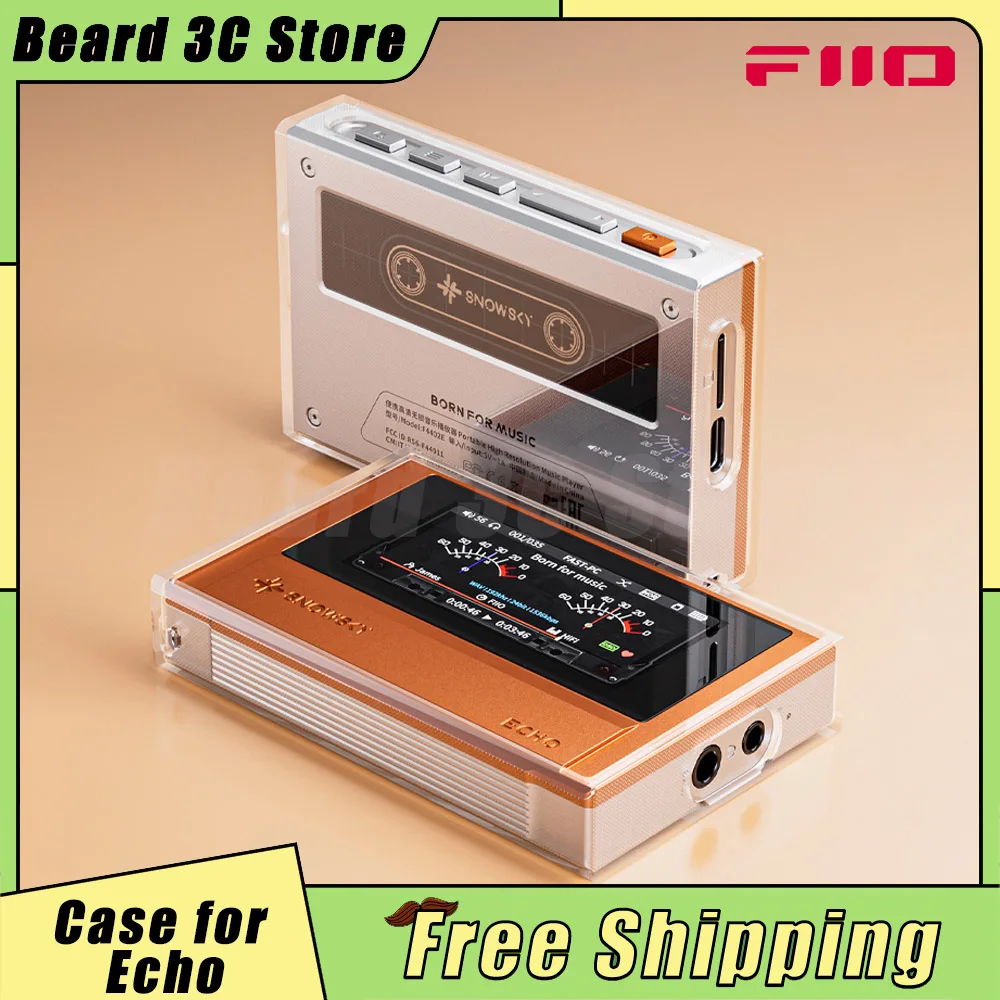 Funda protectora para FiiO SnowSky ECHO, funda protectora especial transparente, portátil, fácil de desmontar, funda de cuero para reproductor de música