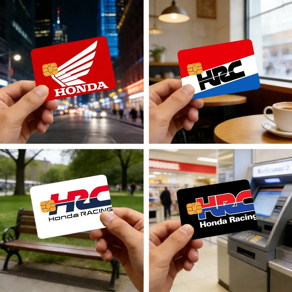 Autocollants de protection imperméables pour moto H-HRC H-HONDA, pour cartes bancaires, cartes de crédit, cartes de débit, cartes de transport en commun