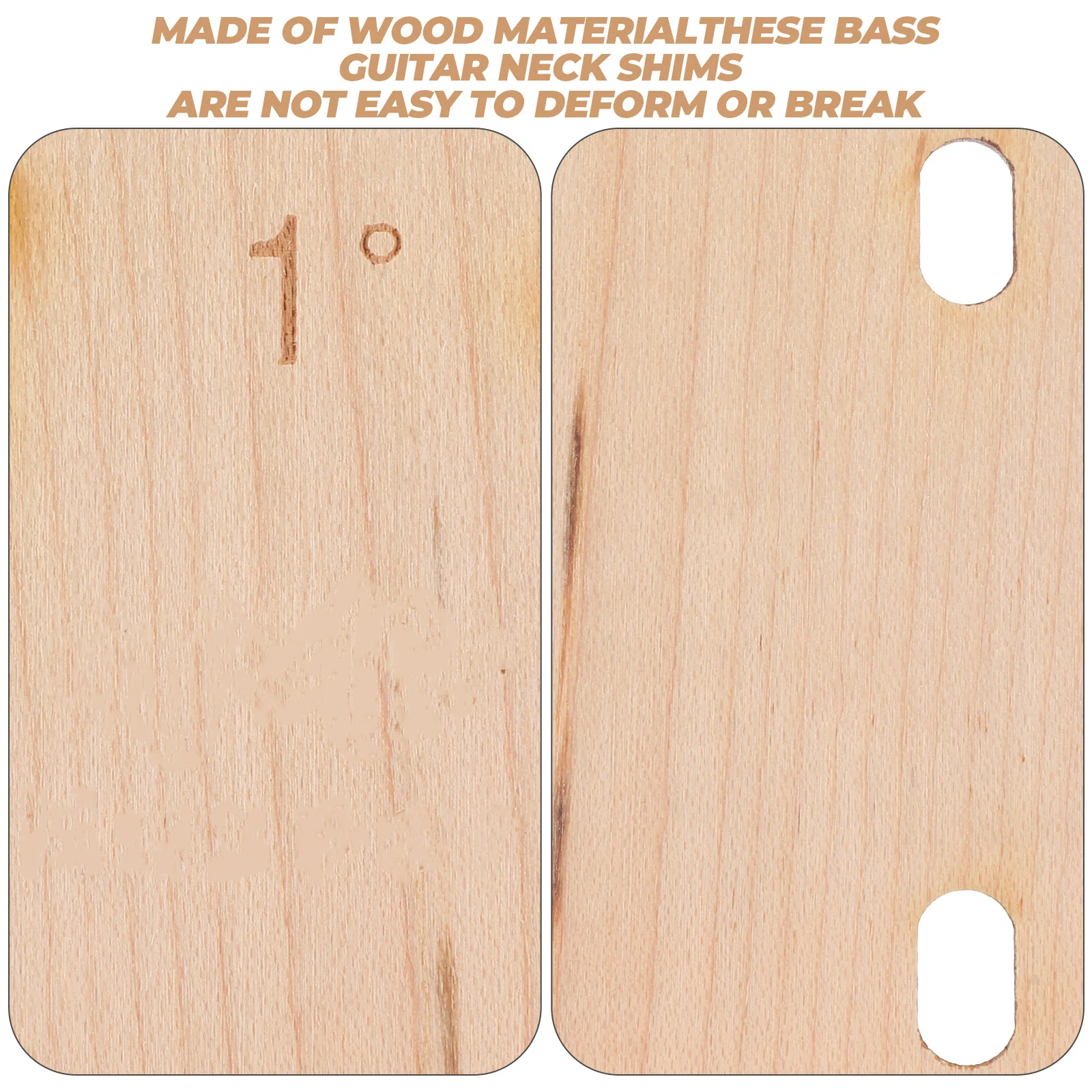 

3 Pcs Guitar Spacers Shims Neck for Cake Parts Electric Plate Maple Bolt-on Accessories