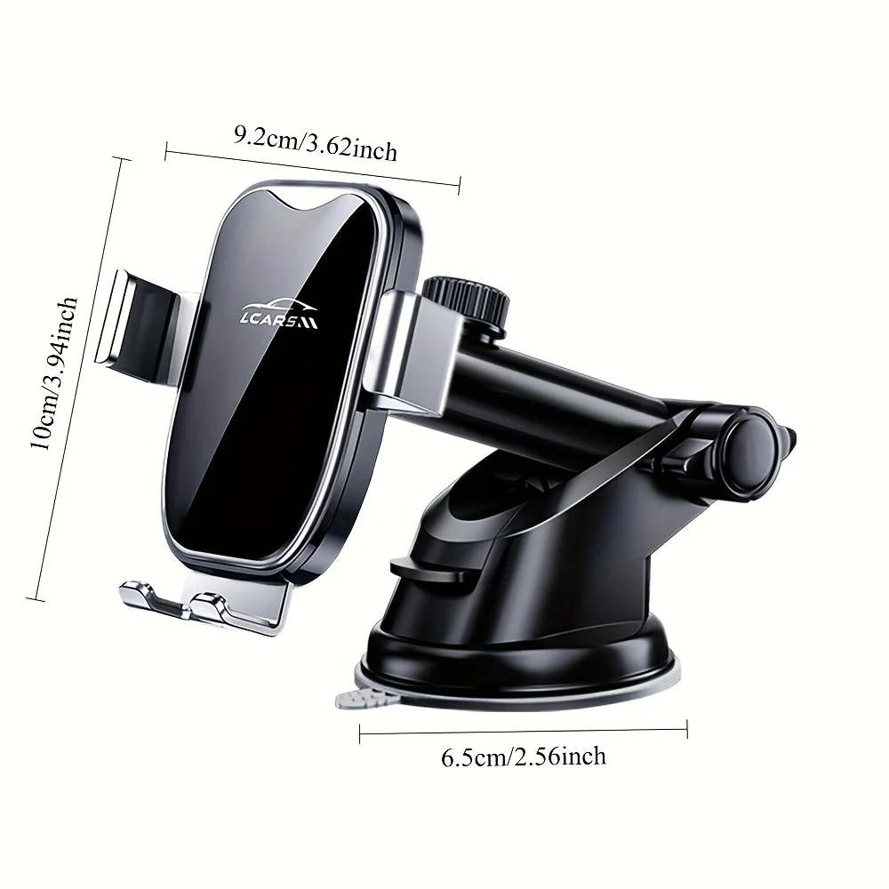 Lcars Car Dashboard Suction Cup Gravity Phone Holder, Universal Car Phone Navigation Stand, Stable and Anti-Shake, Easy to Install, Adjustable to Different Angles, Suitable for Smartphones