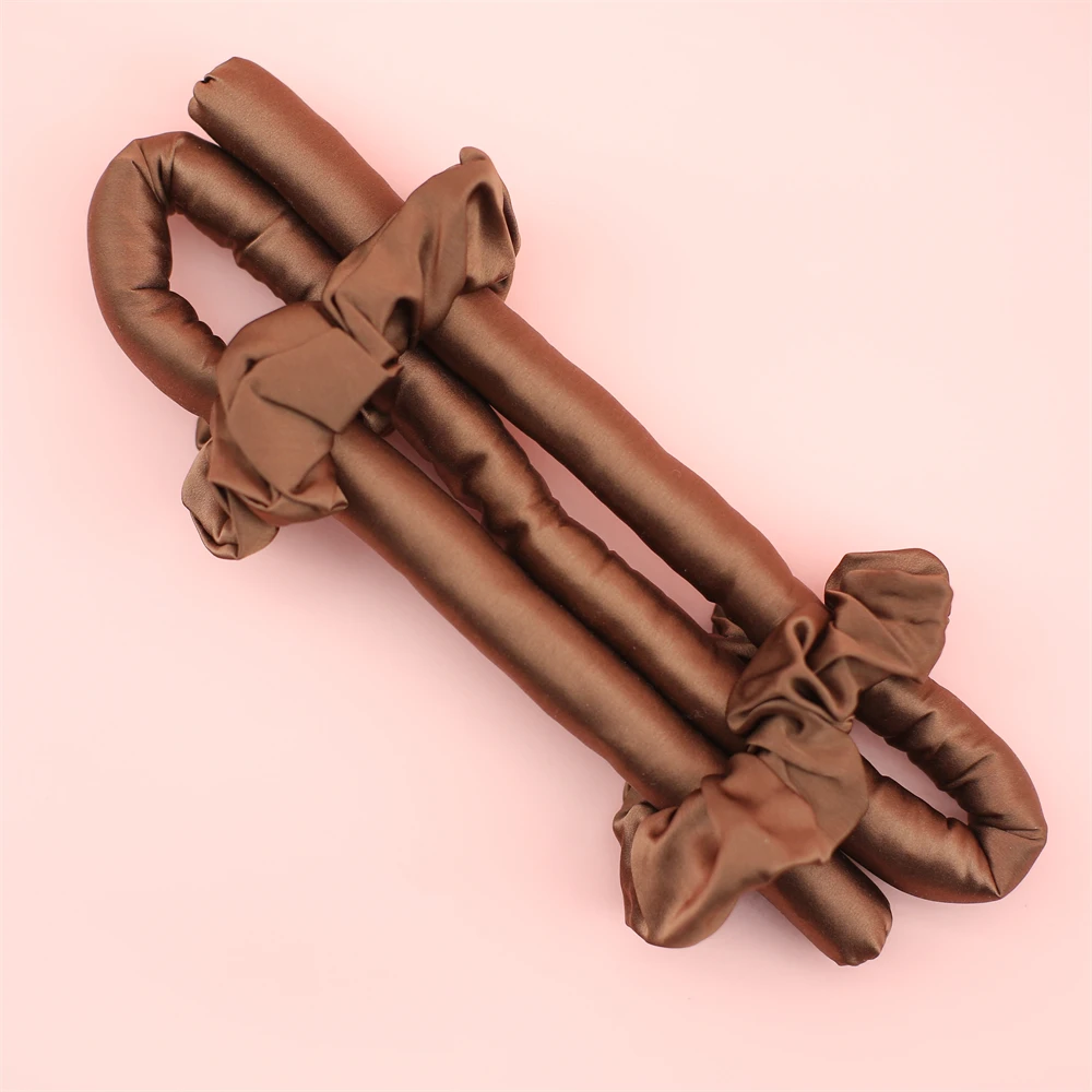 

100% 19Momme Mulberry Silk Heatless Curling Rod Headband Heatless Silk Hair Curlers for Overnight Curls No Heat Curling for Hair