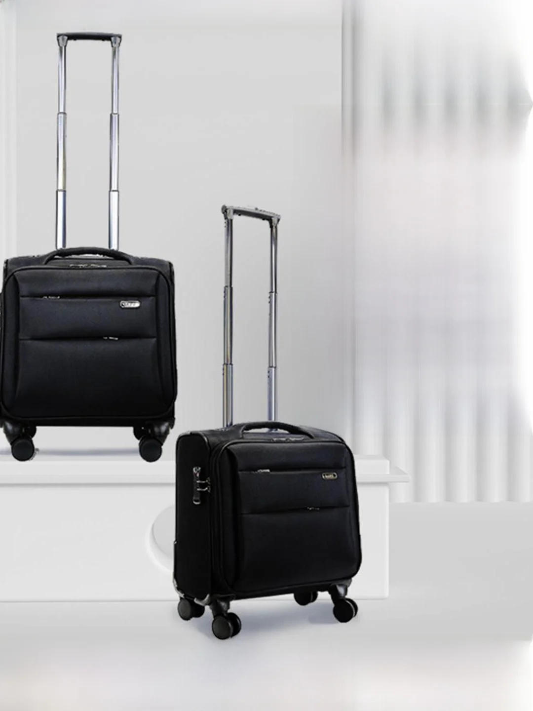 Spring Autumn Airline Carry-On Suitcase 20 Inch Railway Steward Che-In Bag ABS PC Material M G Pure Color