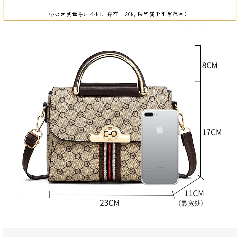 Autumn and Winter Women's Bag 2024 New Trendy Fashion Versatile Portable Printed Shoulder Crossbody Bag