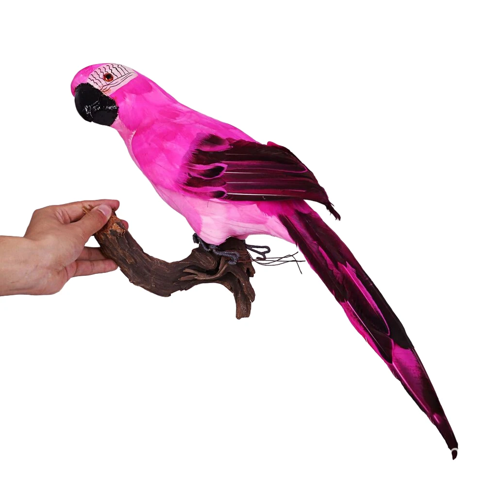 Artificial Feathered Parrot Bird Model for Shoulder For Decoration Lightweight Fake Bird with Natural Look for Various Settings