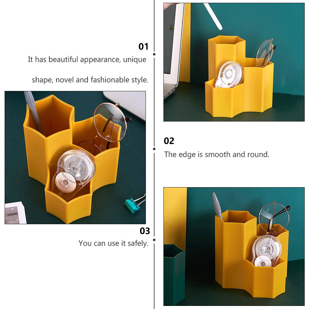 

Makeup Brush Storage Box Pen Container Desktop Stationery Organizer Holder Boxes