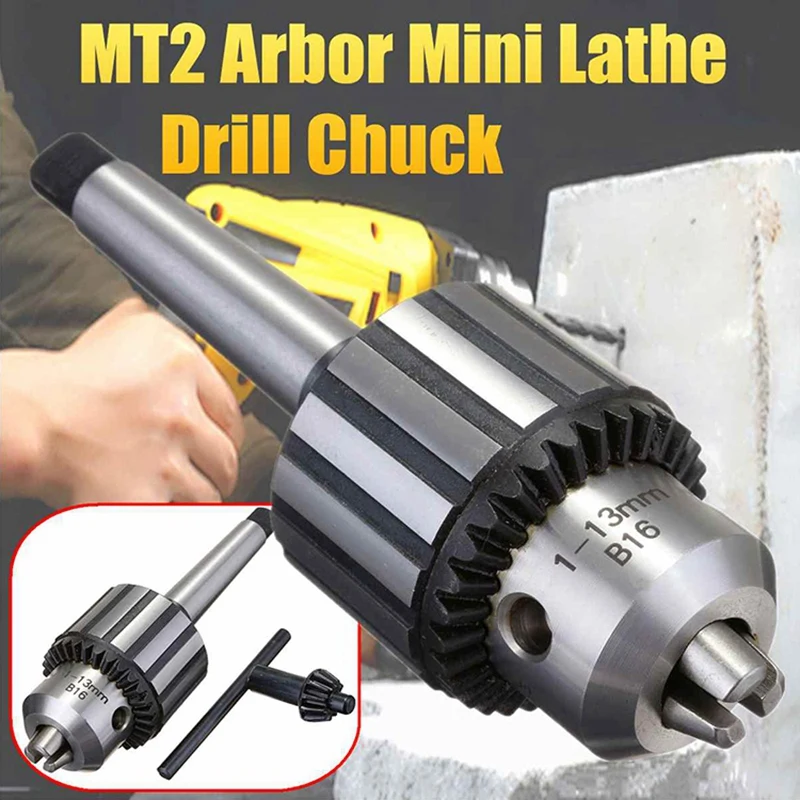 1/2 Inch B16 High Precision Industrial Drill Chuck Bench Drill Heavy Duty Chuck Drill Head Wrench Drill Chuck 1-13mm