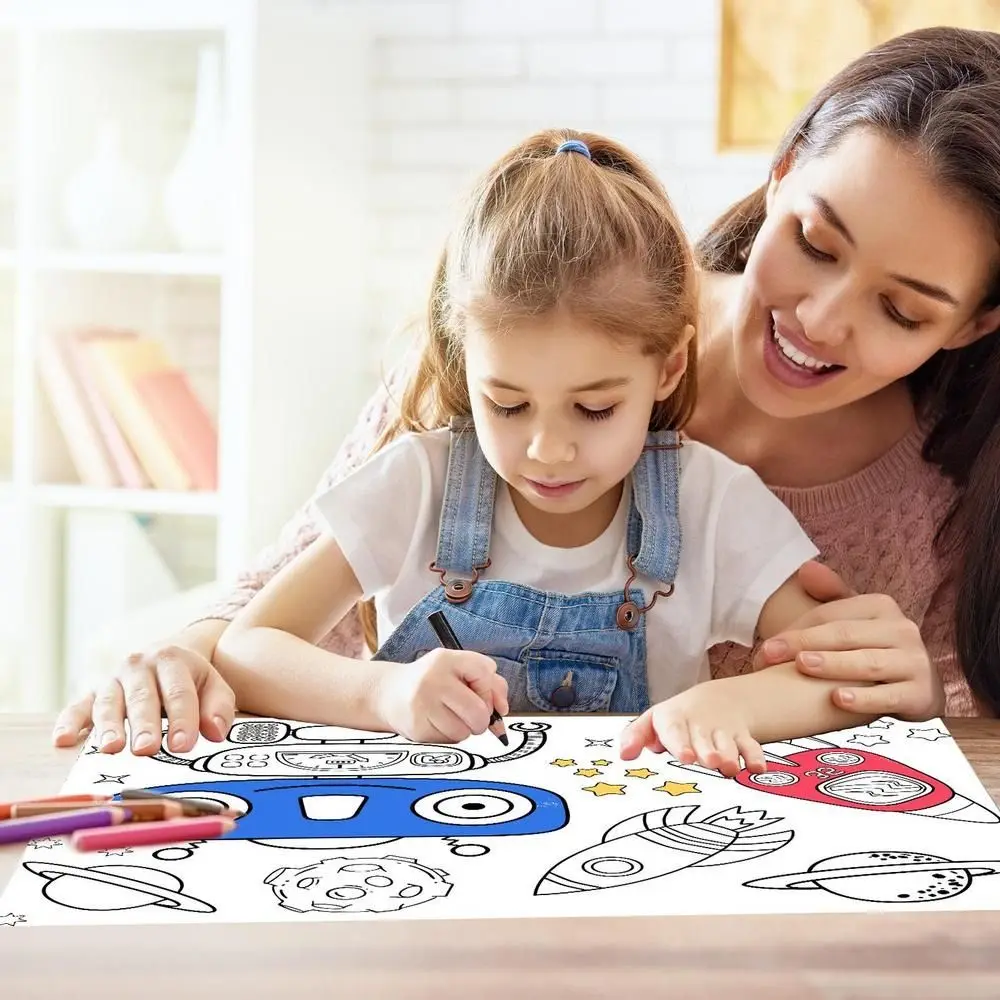 Rollo de papel para colorear para niños, papel de relleno para manualidades, estimular la creatividad