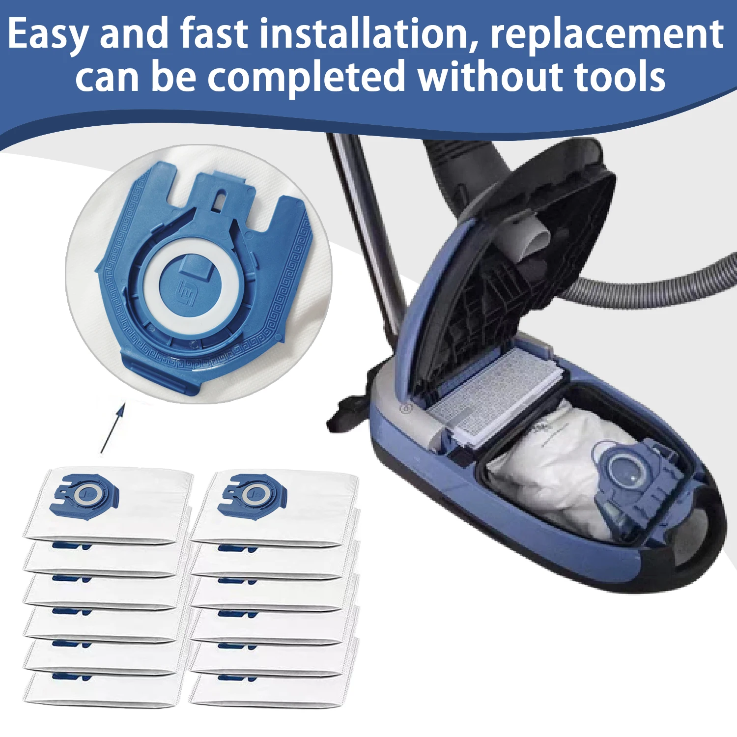 3D Airclean GN Vacuum Bags for Miele Classic C1/ Complete C1/Complete C2 Canister Vacuum Cleaner Accessories