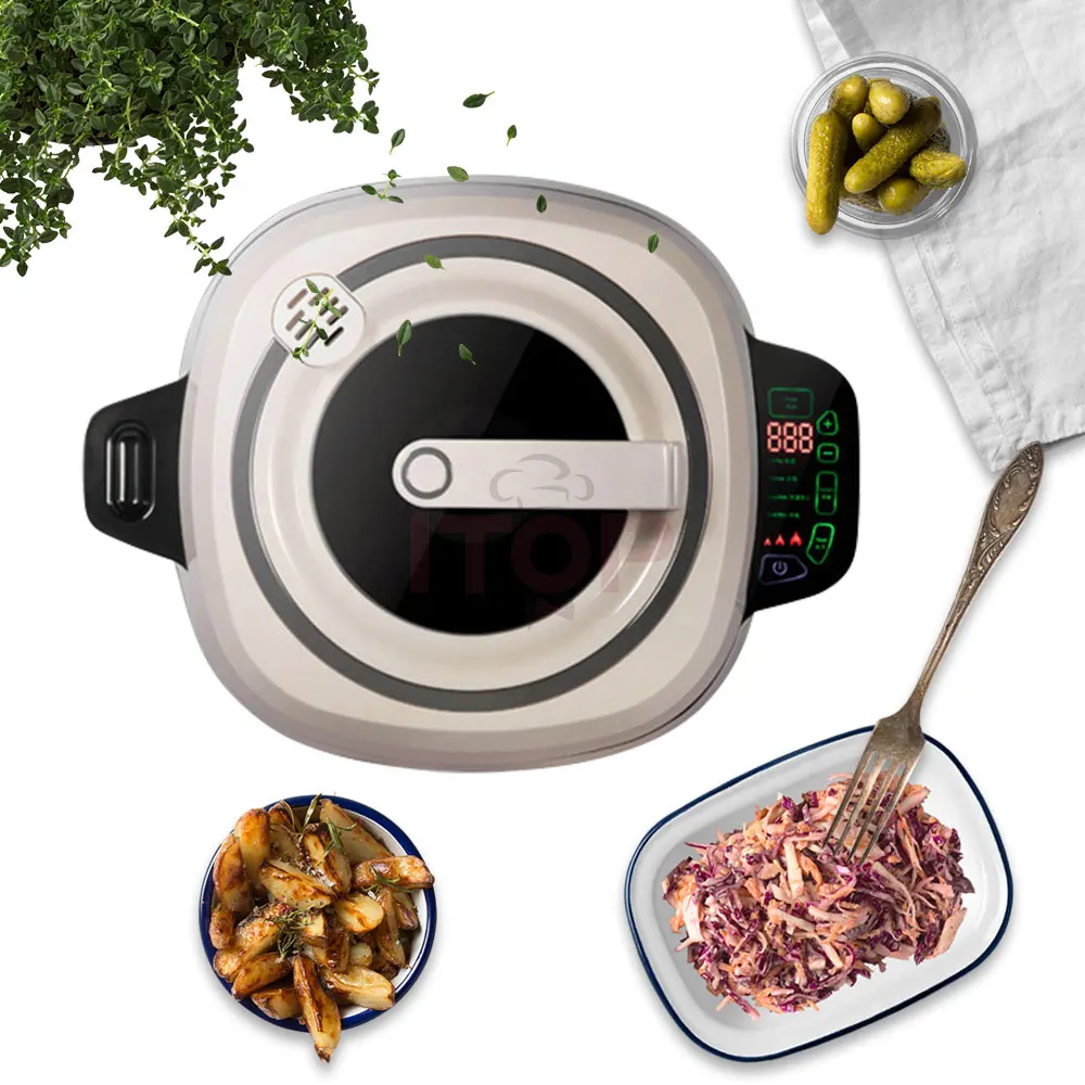 Industrial Restaurant Kitchen Stir Fryer Fried Rice Multifunctional Cooking Robot Machine 110V/220V Cooking Robot