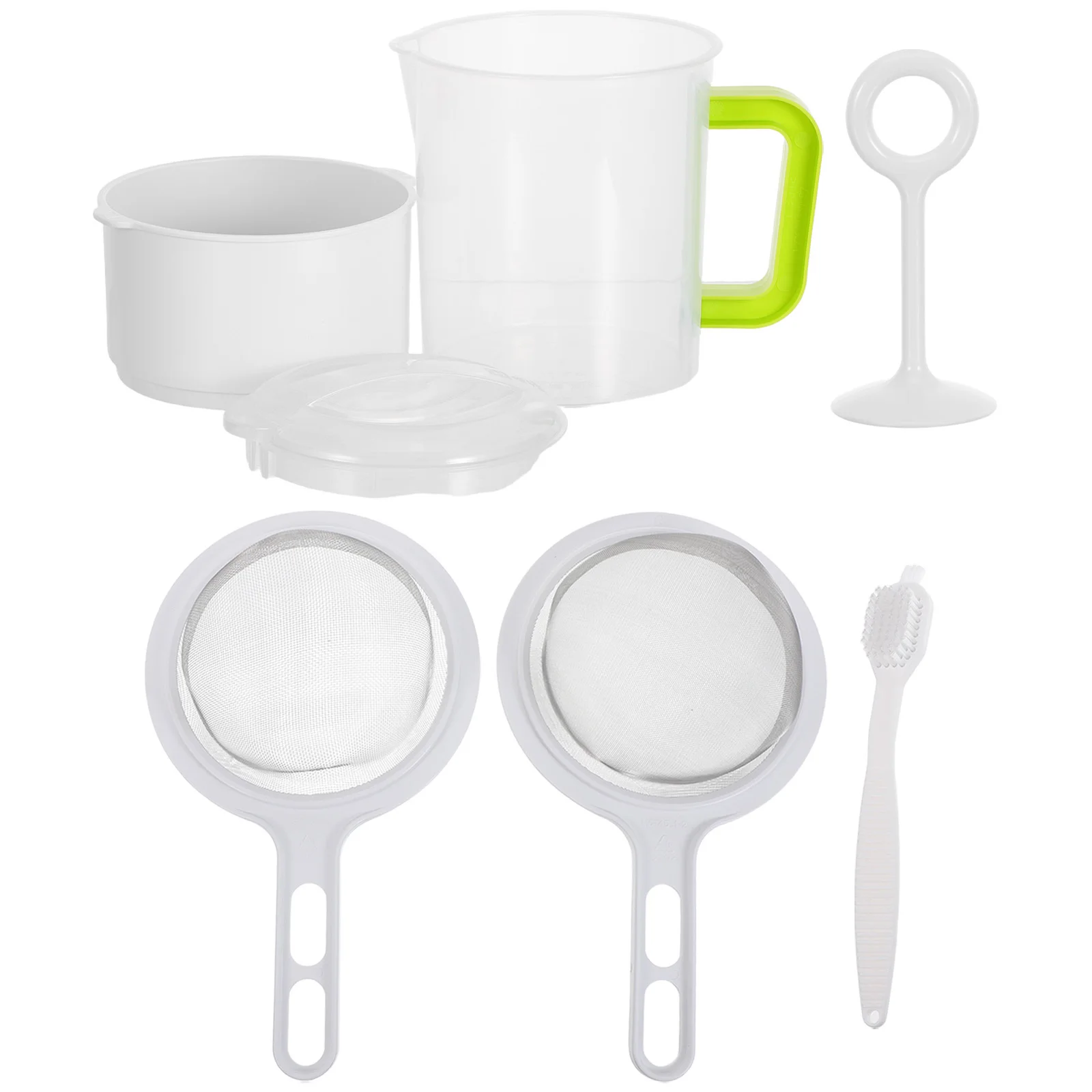 

1Set Stainless Steel Juice Filter 80 Mesh Fine Mesh Nut Milk Strainer Kitchen Food Grade Sieve for Yogurt Soy Milk Tea