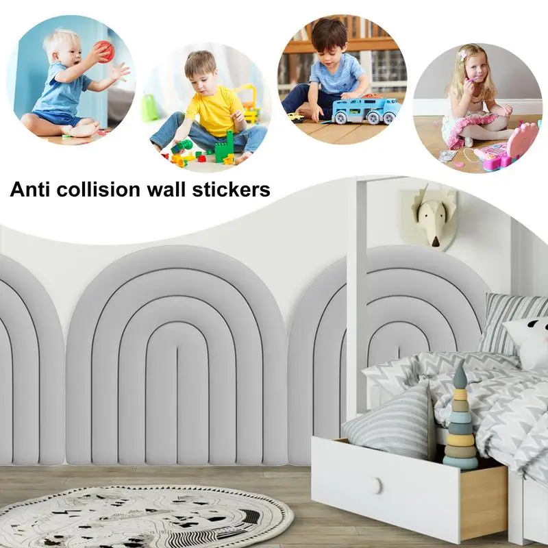 Anti Collision Wall Padding Children's Anti-collision 3D Wall Stickers Nursery Wall Mats Decorative Peel And Stick Headboard