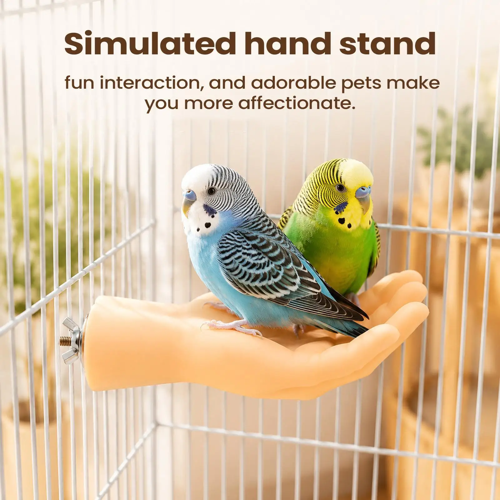 Bird Perches for Cage Hand Interactive Training Enrichment Standing Toys Cockatiel Perch Bird Cage Accessories for Cockatiel