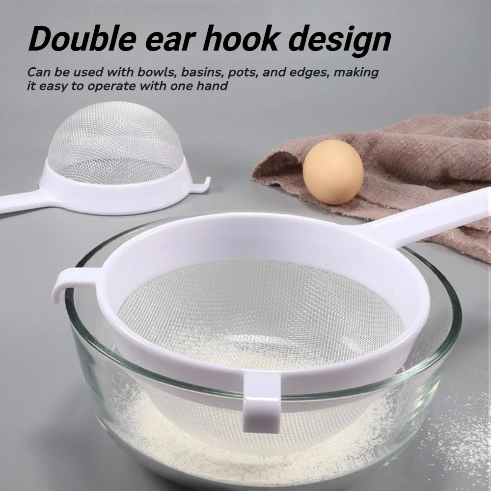 Multi-size plastic fijnmazig zeefje met handvat 7,5-19,5 cm keuken voedsel filternet voor rijst, fruit, groenten, koken en wassen - afbeelding 2