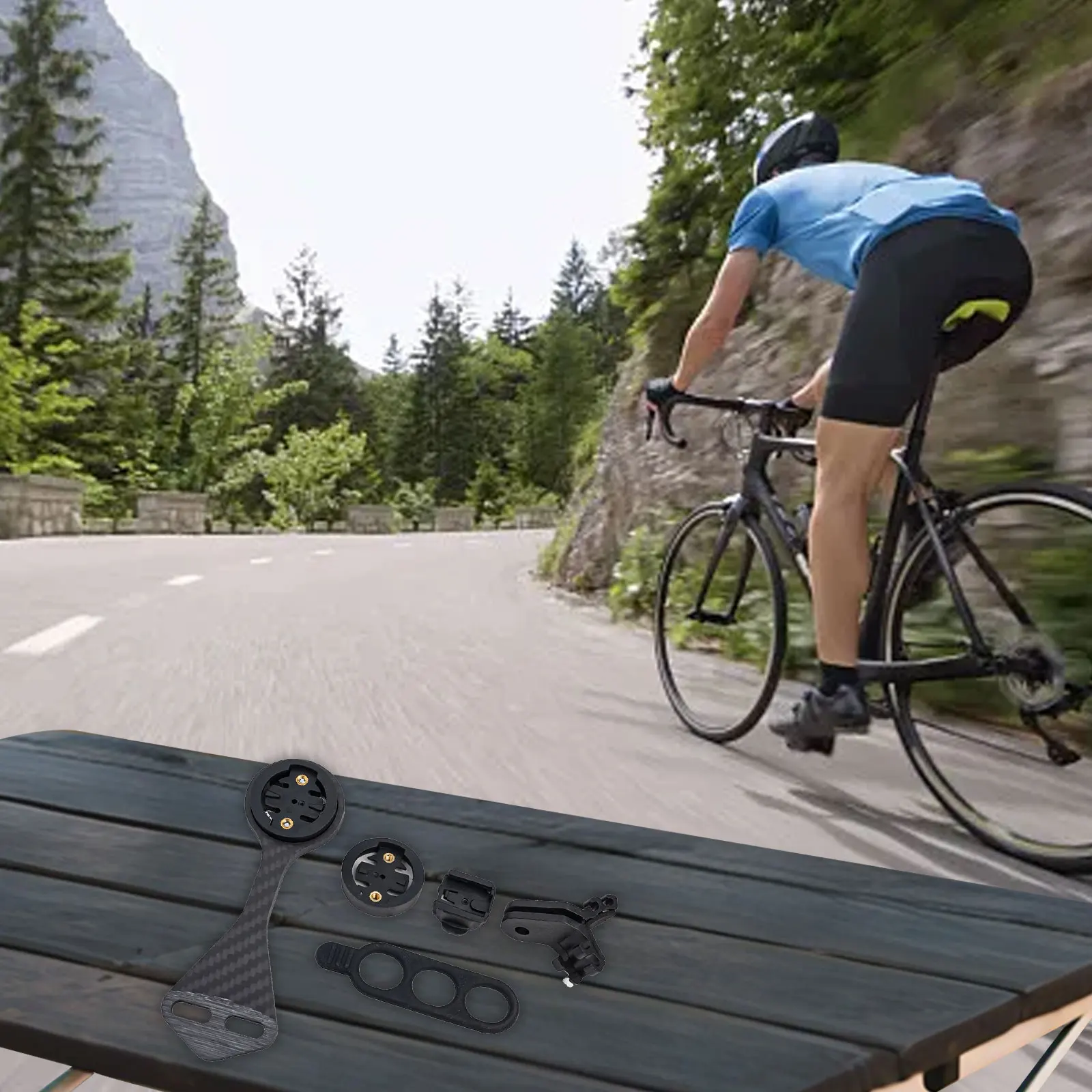 

Lamp Holder Computer Mount For Garmin For-XOSS G G+ Bicycle Handlebar Bike Accessory Carbon Fiber High Performance