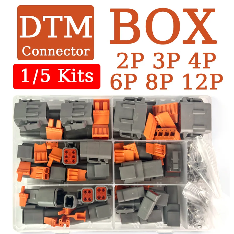 kit de conector impermeavel dtm04 encaixotado dtm06 serie plugue selado automotivo terminais pin dtm062 12s dtm04 2 12pin 01