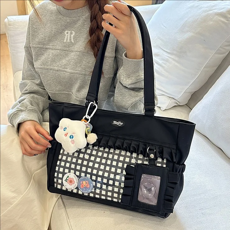 New Cute Hand-held Shoulder Bags Japanese Crossbody Bag Large Capacity Versatile Travel Bag for Girls Kawaii Ulzzang Ita Bags