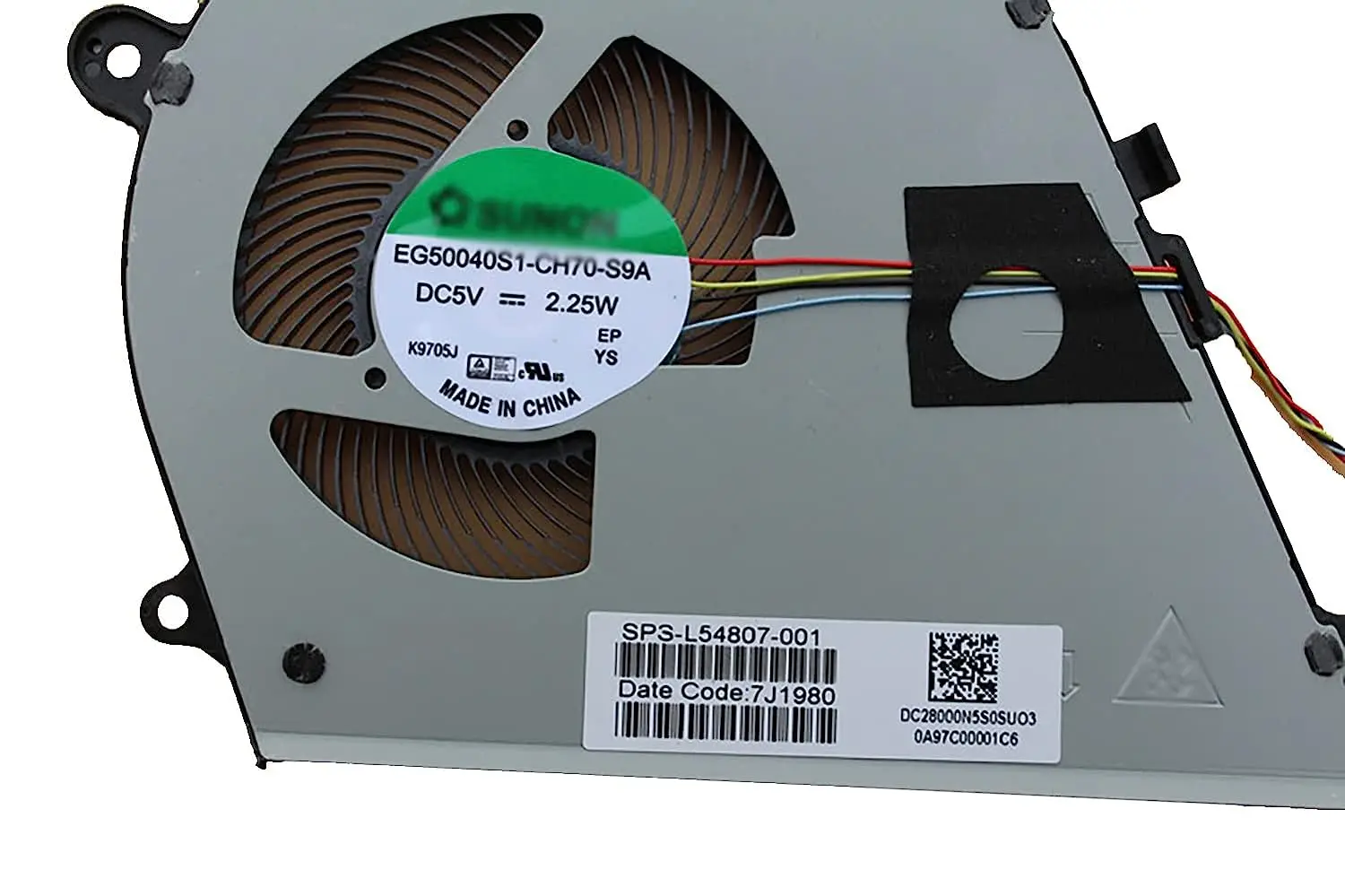 

Fan For HP Chromebook 15-DE TPN-C140 CPU Cooling Fan L54807-001