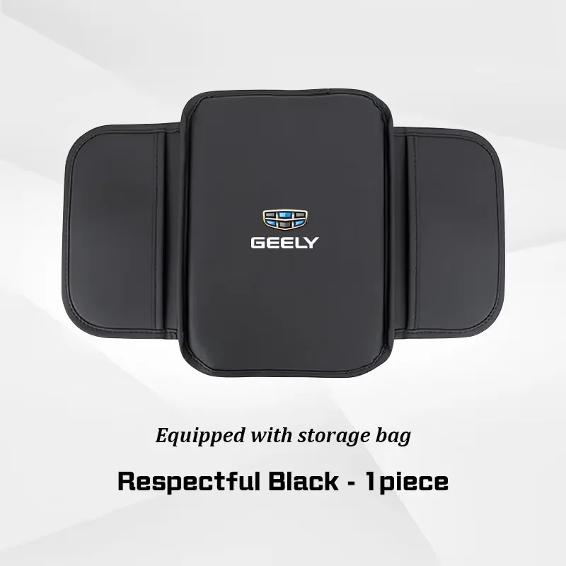 Leather Car Center Console Armrest Pad Cushion Storage Bag Elbow Support For Geely Coolray Monjaro Tugella Geometry C Emgrand