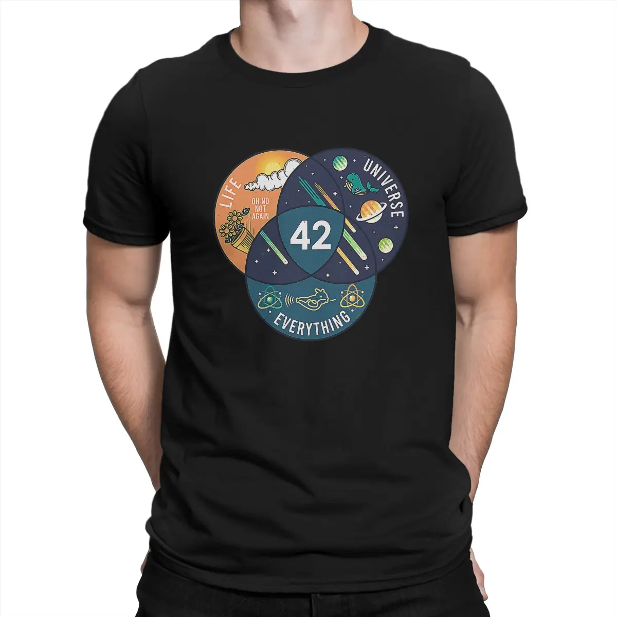 42 The Answer To Life The Universe And Everything Classic T Shirt Fashion Men Tees Summer Clothing Polyester O-Neck TShirt