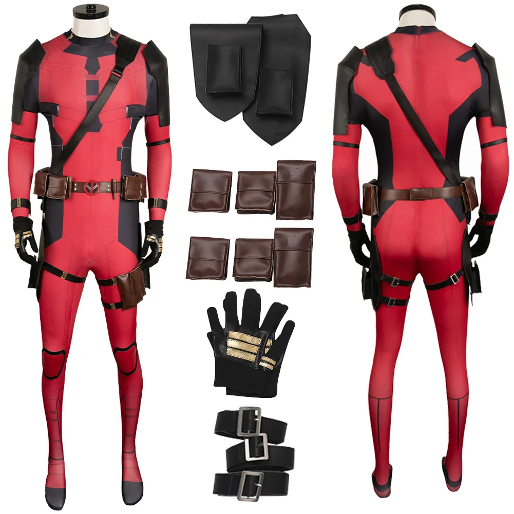 

Dead Cos Pool Cosplay Male Anti Hero Costume Disguise Adult Men Roleplay Fantasia Outfits Male Halloween Carnival Party Cloth