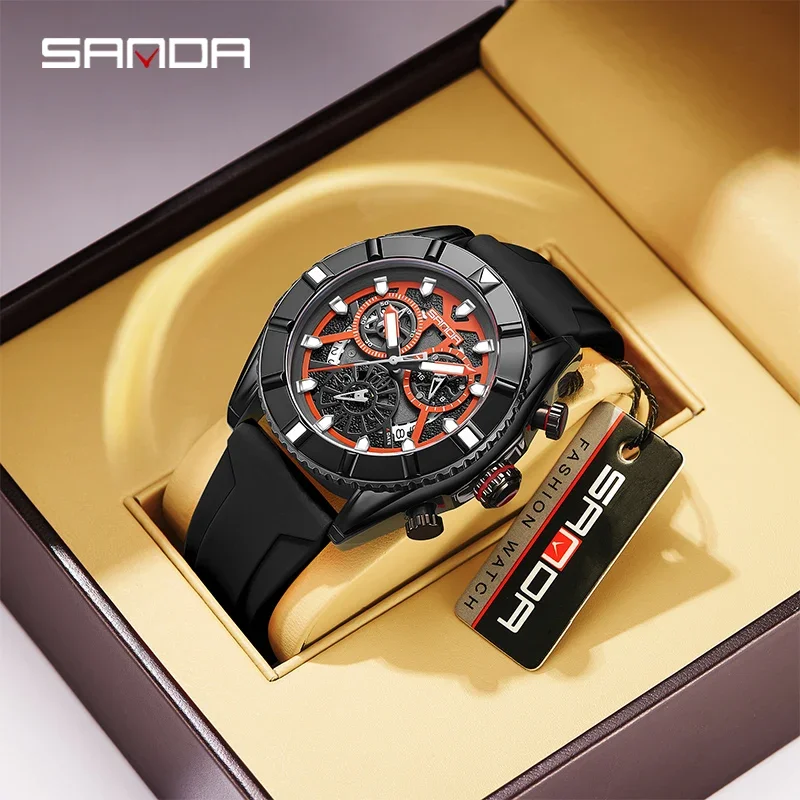 

Fashion SANDA Top Brand 5309 Business Men Luxury Stopwatch Waterproof Quartz Wrist Watch Date Male watches Relogio Masculino