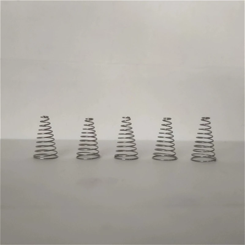 50 spring steel towers, 0.8 mm wire diameter, small end diameter 7.5 mm, large end diameter 10 mm, height 30 mm