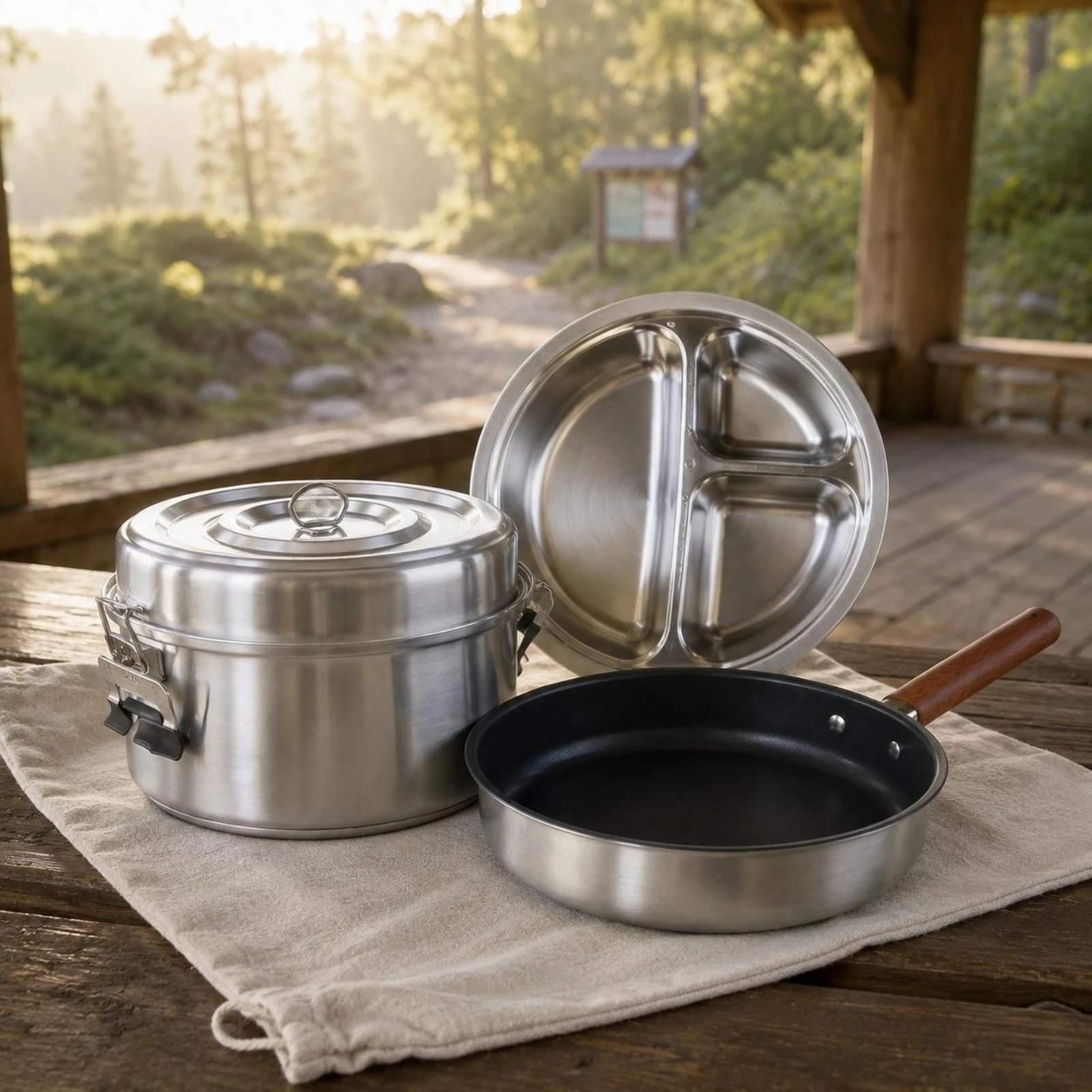 Kit di Pentole da Campeggio Mu - Camping Cooking Easy recensione e prezzo