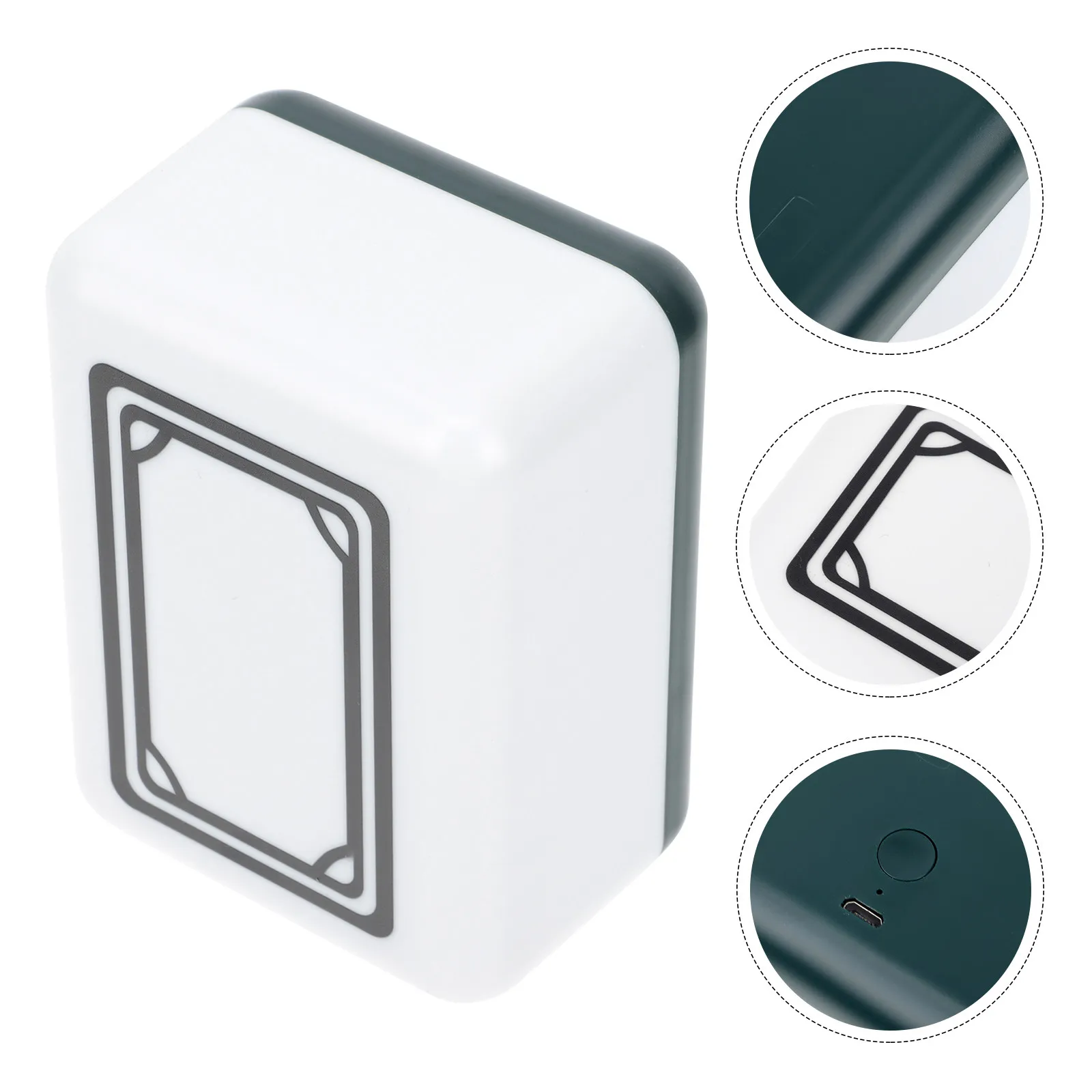 

1Set Mahjong-Shaped LED Night Lamp USB Rechargeable Small Light for Bedroom Desk Decor Eye Protection Long Service Life Fine