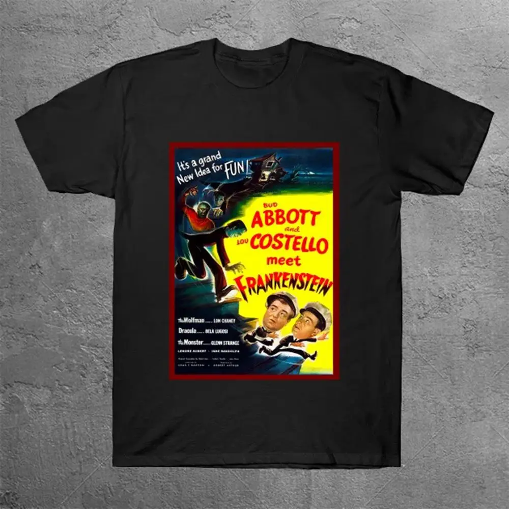 

Футболка Abbott Costello Meet Frankenstein, мужская мода, 100% хлопковые футболки