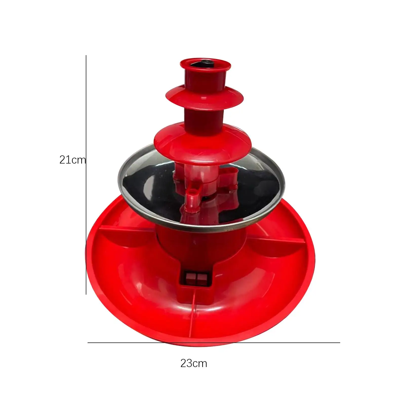 3 Tier Chocolate Fondue Fountain US Power Adapter Convenient 200G Capacity