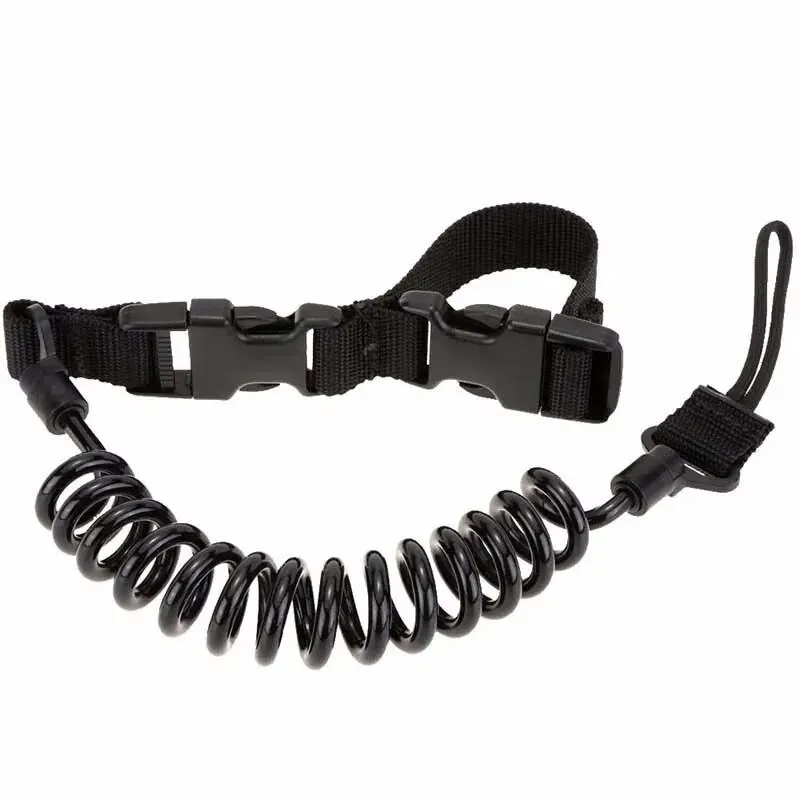 Tactical Anti-lost Elastic Lanyard Rope Spring Safety Strap Rope For Key Ring Chain Flashlight Hunting Accessories