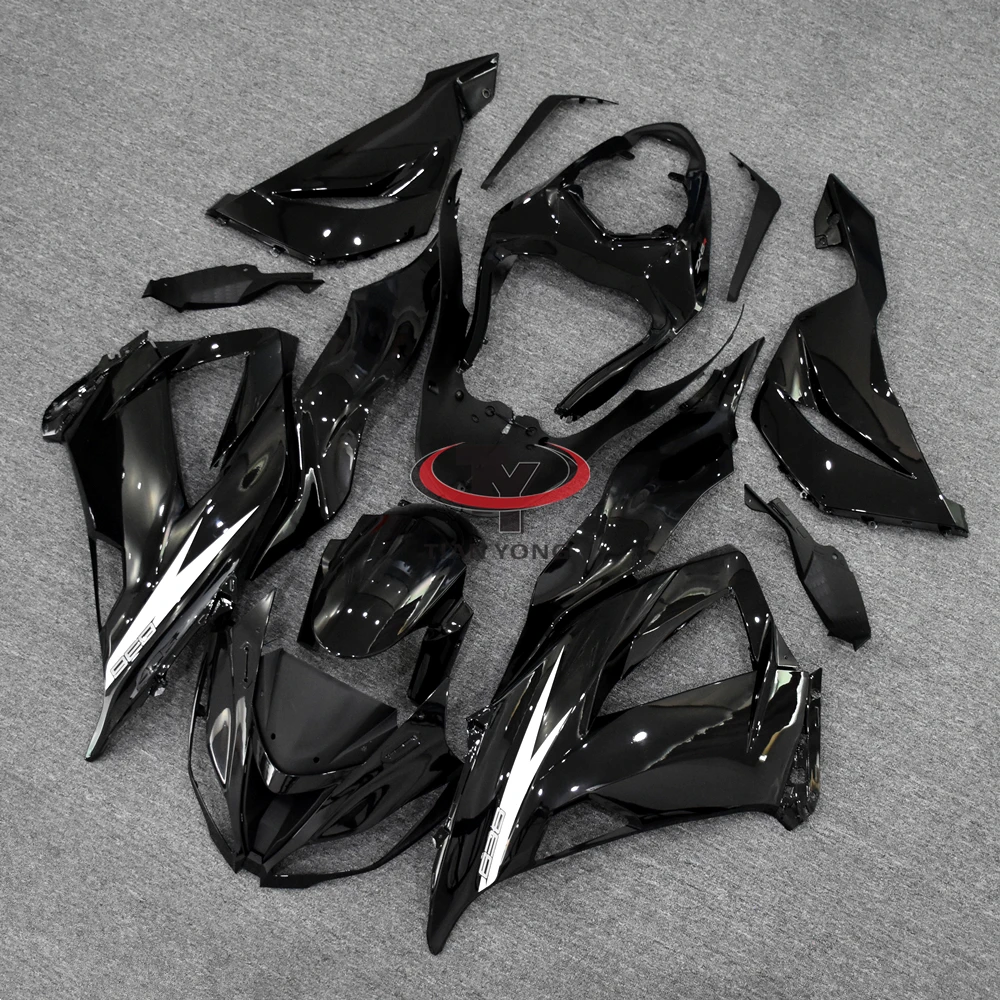 Motorcycle Full Fairing Kit For ZX6R 2013 2014 2015 2016 2017 2018 ZX 6R 636 Bodywork Cowling Bright black latte art view 2
