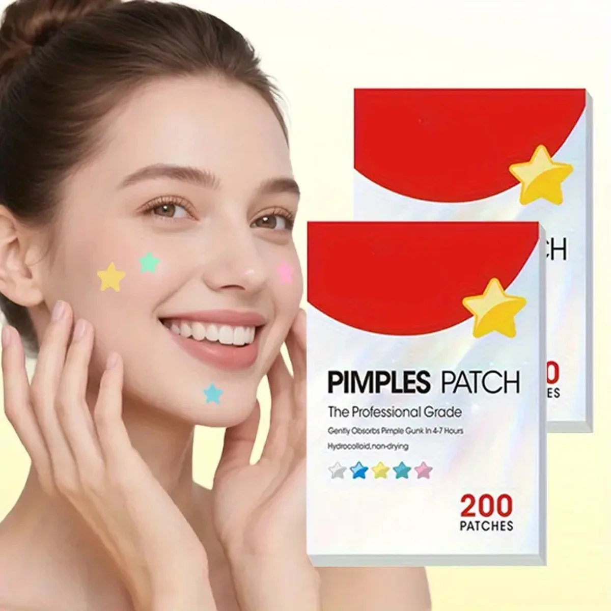 Patches para acne, 200/1000 peças, patch coloidal à base de água, patch para acne, cobrindo imperfeições faciais, ultrafino, invisível, adequado para 