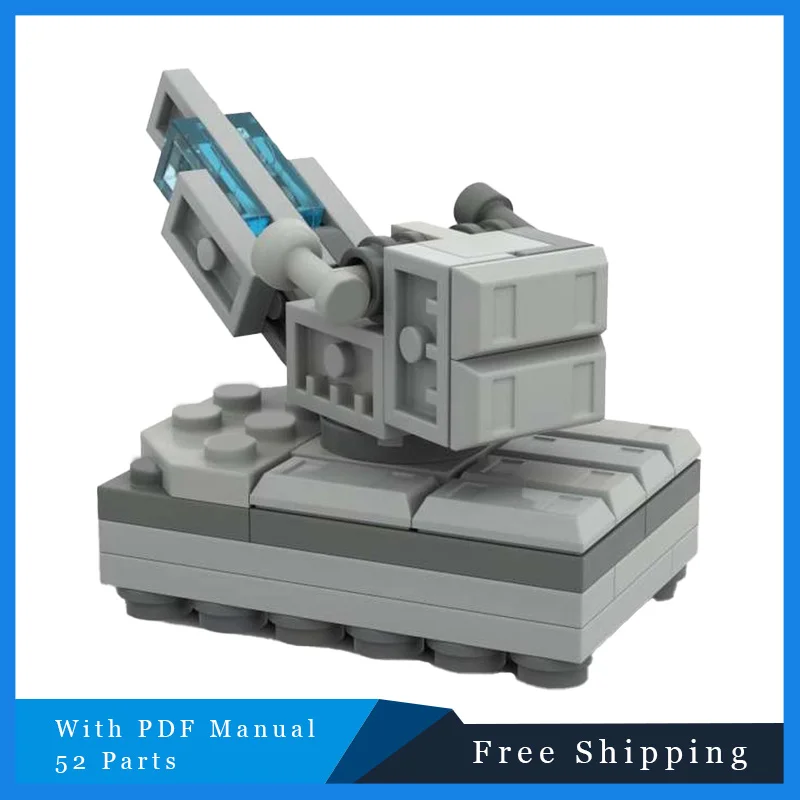 52 Parts MOC Small Grey Cool Creative Tank Technology Modular Building Blocks Model For Children DIY Assembly Toys Festival Gift