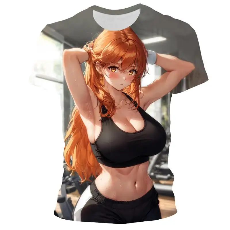 

Ahegao Hentai Custom Anime T Shirt for Men 3D Waifu Girls Printed T-shirt Harajuku Fashion Tops Customized Sexy Loli Tee Shirts