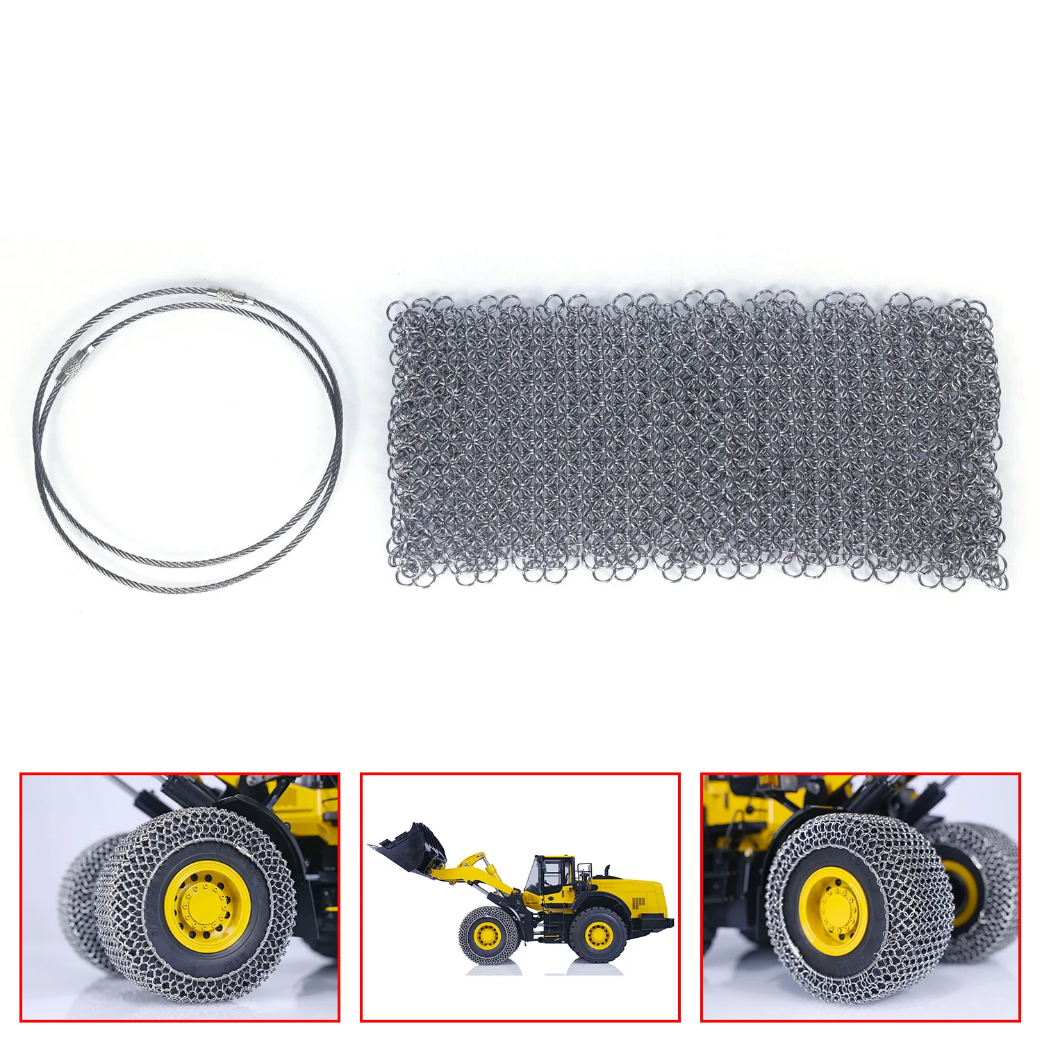 

Metal Anti-Tyre Chain KABOLITE 1/14 K988 RC Hydraulic Loader Dumper RC Construction Vehicle Radio Control Trucks